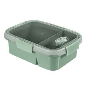 Pojemnik na lunch CURVER SMART ECO 0,6L+0,3L, zielony, z przegrodą, szczelny, nadaje się do mikrofalówki, zmywarki, zamrażarki - Przechowywanie żywności
