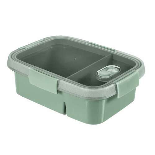 Pojemnik na żywność Dual prostokątny 0,6+0,3 l Smart Eco To Go 20x15x9 cm jasnozielony