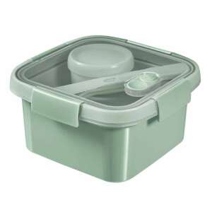 CURVER SMART ECO 1.1L green square lunch box with cutlery - Food storage container