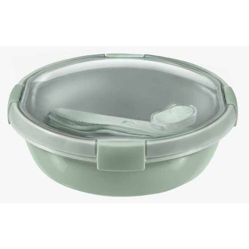 CURVER Smart Eco 1L round food container with cutlery, green