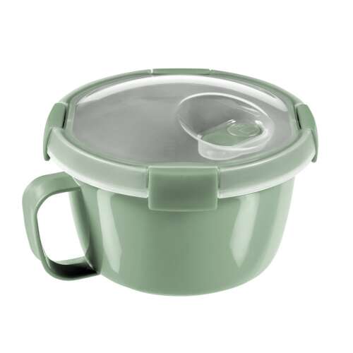 Okrągły pojemnik na żywność CURVER "SMART" ECO z pokrywką i uchwytem, zielony