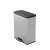 CURVER Deco Bin 65L pedal trash can, silver with black lid