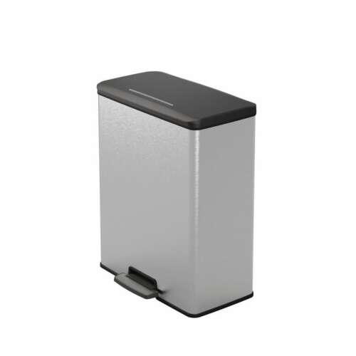CURVER Deco Bin 65L Pedal Mülleimer, Silber