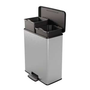 Kanta za smeće s papučicom CURVER Deco Bin Duo 26L, srebrna, 2 pretinca - Kanta za smeće
