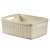 Beige Jute storage basket with handles, small size