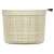 Beige JUTE round storage box with lid, 2L