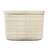 Beige JUTE round storage box with lid, 2L