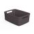 JUTE S Graphite Grey storage basket, plastic woven design