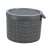 Cutie rotundă JUTE cu capac, 2 litri, gri grafit