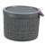 Кръгла кутия JUTE с капак, 2 литра, графитен сив