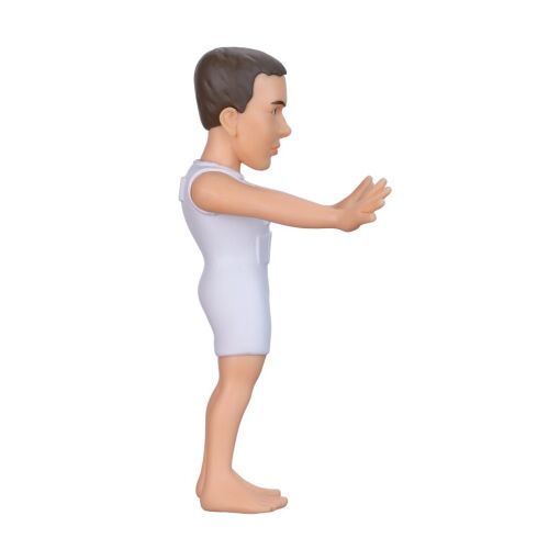 Minix Stranger Things Tizenegy gyűjthető figura, oldalnézet, fehér ruha, kinyújtott kezek, egyszínű fehér háttér - Mesehős figura