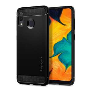 Spigen Rugged Armor fekete telefontok Samsung Galaxy A30 és A20 modellekhez - Spigen