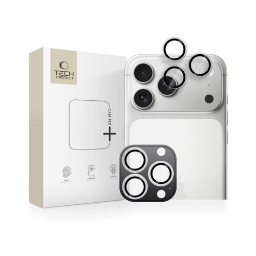 Tech-Protect Camring Fit+ átlátszó kamera lencsevédő iPhone 14 Pro/Max, 15 Pro/Max, 16 Pro/Max, 17 Pro/Max készülékekhez csomagolással - Tech-Protect