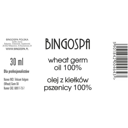 Búzacsíraolaj 100% BINGOSPA 30 ml 168634789 - Testápoló olaj
