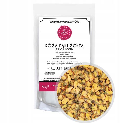 Szárított sárga rózsabimbók, egész ehető virágok - 100g