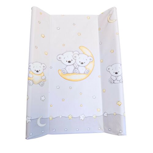 DOMBABY Pelenkázó lap puha, P70x50 cm, szürke macis és holdas mintával - Pelenkázó lap