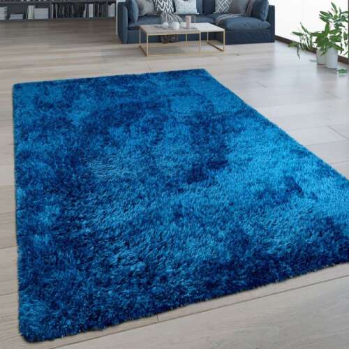 Hochflor szőnyeg mosható egyszínű kék, modell 20506, 200x280cm 44830106