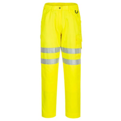 Eco High-Vis sárga munkásnadrág fényvisszaverő csíkokkal és cargo zsebbel - Munkásnadrág