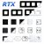 Az RTX SmartHome sorozat moduláris rendszerelemei, különböző kapcsolókkal, aljzatokkal és keretekkel, bemutatva a ZigBee TUYA RTX SH kazánfűtés-szabályozó testreszabási lehetőségeit