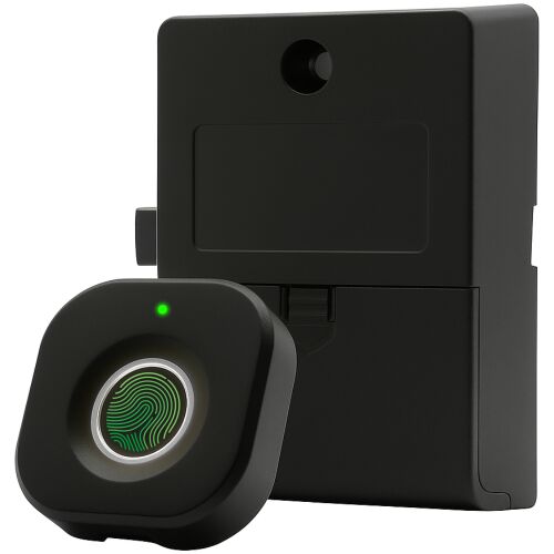 Spreest S4A-K18 ujjlenyomat-bútorzár főegység és különálló biometrikus olvasó, zöld fény jelzi az aktív állapotot - Zár