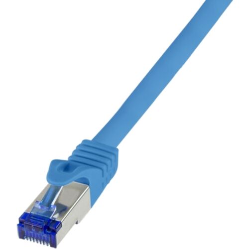 Logilink Cat.6A S/FTP Ultraflex patch kábel, kék 2.0m, árnyékolt RJ45 csatlakozóval, 10 Gigabit Ethernethez - Patch kábel