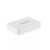 Fehér 5000 mAh powerbank 'PARADOX' logóval fehér háttéren, ferde nézetben