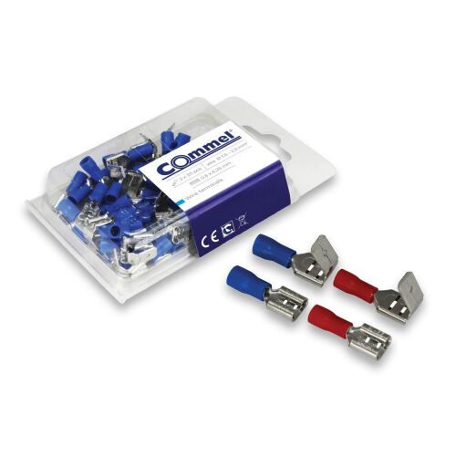 Commel szigetelt csúszósaru csap és csatlakozó 0.5-1.5 mm2, 25+25 db 176529406 - Kábelsaru