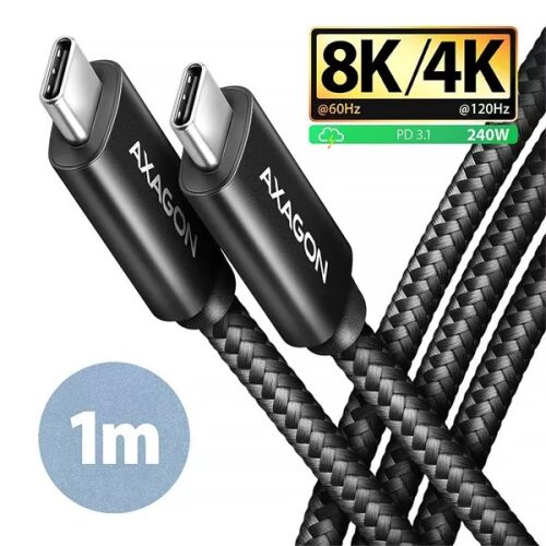 Axagon BUCM4X-CM10AB NewGEN+ 1m USB-C <> USB-C 4 Gen 3x2 / 240W kábel 166042840 - Kábel és tartozék