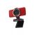 Genius Ecam 8000 piros 1080p webkamera, enyhén ferde nézetből, fehér háttérrel