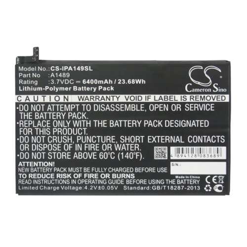 Cameron Sino Li-Polymer akkumulátor Apple iPad mini 2 és 3-hoz, 6400mAh, 3.7V