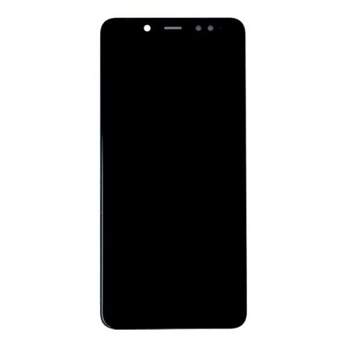Xiaomi Redmi Note 5 / Note 5 Pro fekete OEM LCD kijelző érintővel és kerettel, előlap fekete képernyővel, fehér háttéren - Mobiltelefon kijelző