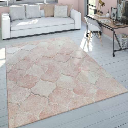 Hajnal-szőnyeg Marokkó mintás rózsaszín, modell 20401, 80x150cm