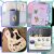 Virágos matricák 58 db Színes DIY Scrapbooking dekorációk - kollázs, amely a virágos matricák különböző felhasználási módjait mutatja be, például fogkefe tartón, naplón, gitáron és asztali rendszerezőn