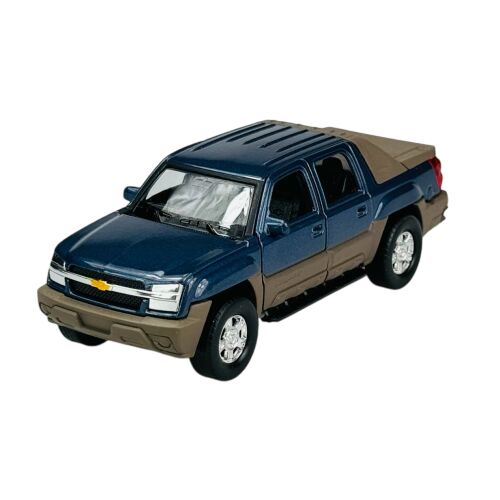 WELLY 2002 Chevrolet Avalanche kék 1:34 méretarányú játékautó, elölnézet - Játék autó
