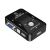 A KVM-21UA 2 portos USB 2.0 KVM kapcsoló VGA csatlakozással ferde nézete, oldalról mutatva a portokat