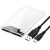 Átlátszó 2,5 hüvelykes USB Type C 3.1 SATA SSD/HDD ház USB Type-C-ről USB-A-ra kábellel, döntött nézet