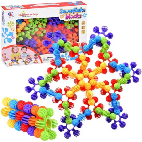 Mini waffle hópehely építőjáték, 72 db, 6 szín, 5,5 cm 166133852 - Műanyag építőjáték