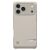 Spigen Classic LS Apple iPhone 17 Pro Max tok kőszürke színben, retro Macintosh 128K design, hátnézet a kamera részleteivel.