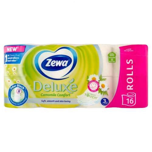 Zewa Deluxe toalettpapír 3 rétegű 16 tekercs Camomile Comfort