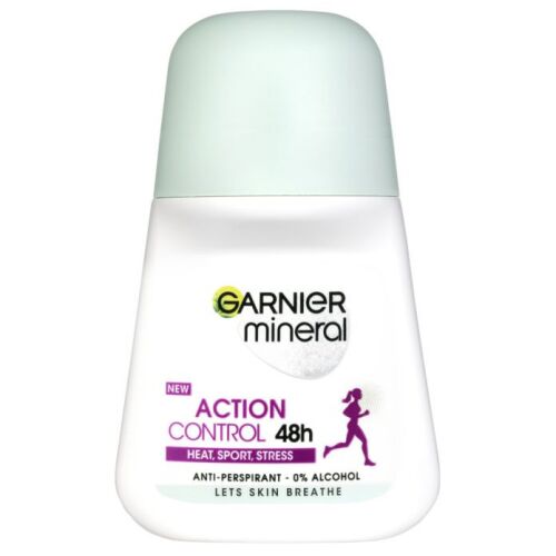 GARNIER Mineral Deo Roll-On 50 ml Action Control 48 órás hő, sport és stressz elleni, 0% alkoholtartalmú izzadásgátló - Garnier
