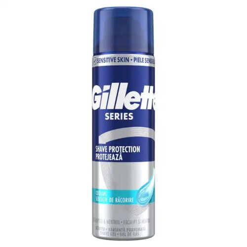 Gillette Series Sensitive Cool borotvazselé férfiaknak, 200 ml, érzékeny bőrre, borotválkozás védelem, hűsítő érzés eukaliptusszal és mentollal - Borotvahab
