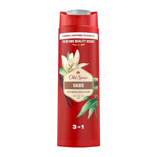 Old Spice Oasis 3in1 tusfürdő 400ml füstös vanília illattal, hosszantartó frissesség - Fürdés