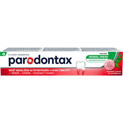 Parodontax Herbal Fresh fogkrém 75 ml tubus, ínybetegség ellen, gyömbér, menta és eukaliptusz ízzel - Fogkrém