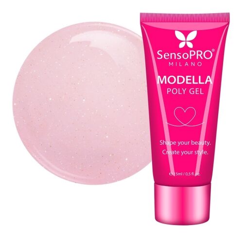 Polygel MODELLA SensoPRO Milano - Spark Pop, 15ml 166211004 - Műköröm építő zselé