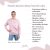 Infografika, amely egy nőt mutat Moniel Basic Powder Pink pulóverben, szöveggel kiemelve az olyan jellemzőket, mint az rugalmasság, terhességi alkalmasság, hosszú ujjak, cseh kézműves gyártás és elegáns hímzés