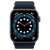 Spigen FIT LITE sötétkék textil állítható Apple Watch szíj ezüst Apple Watch-on