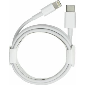 iPhone Lightning Cablu de date și încărcare cu capac din nailon, alb 134284242 - OEM Cabluri Lightning