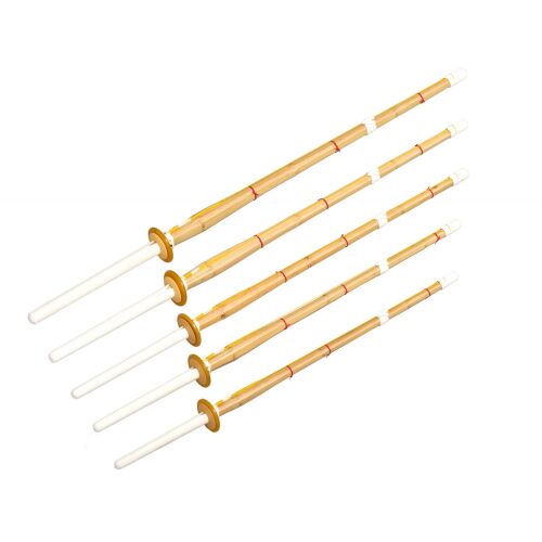 Shinai bambusz kardok Kendo edzéshez, marhabőrrel borított nyéllel és heggyel, műanyag tsubával, különböző hosszakban 92cm-től 119cm-ig kaphatók harcművészeti gyakorláshoz - Sport és mozgás eszköz
