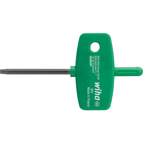 Wiha T8x40mm kulcsos nyelű csavarhúzó zöld ergonomikus markolattal és króm-vanádium acél szárral, Torx csavarokhoz - Kézi szerszám
