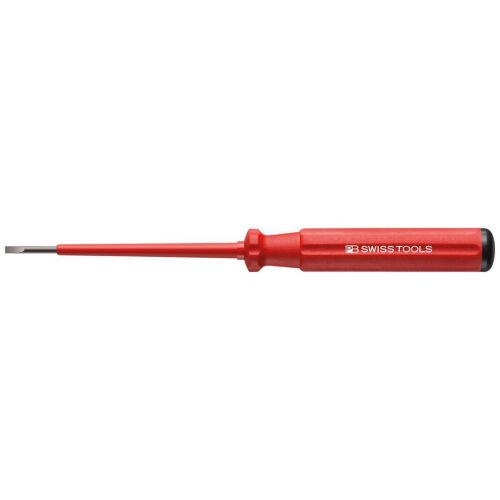 5100 VDE szigetelt hornyos csavarhúzó 2,5x0,4x80mm a PB Swiss Tools-tól, piros nyél, elektromos munkákhoz tervezve - Kézi szerszám